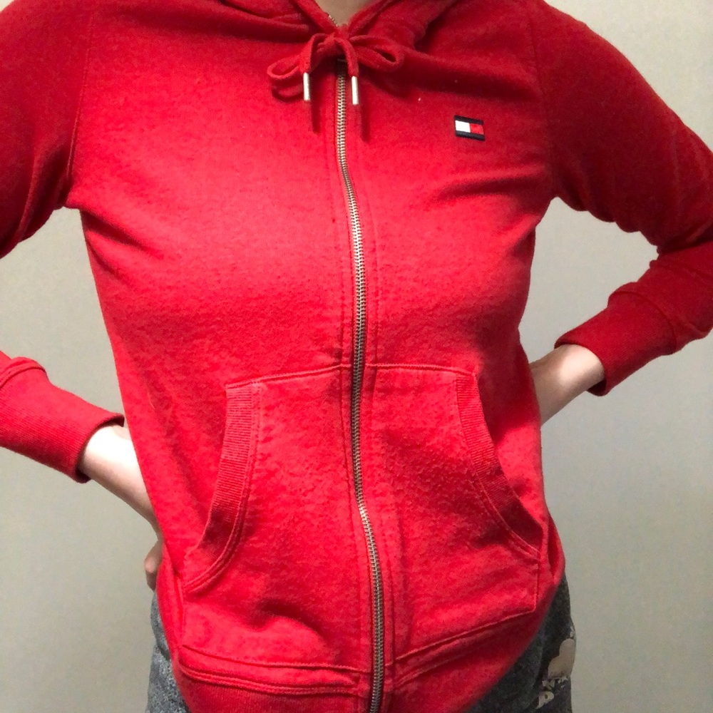 Tommy Hilfiger red zip up